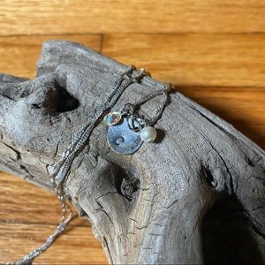 Monogram “C” Necklace, Vintage, Bead Accents